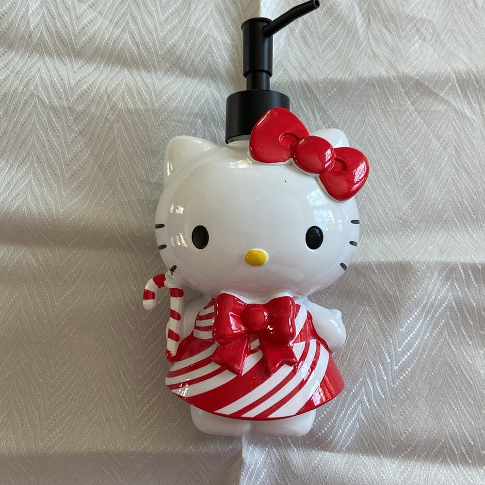 Hello Kitty Candy Cane Soap Dispenser
